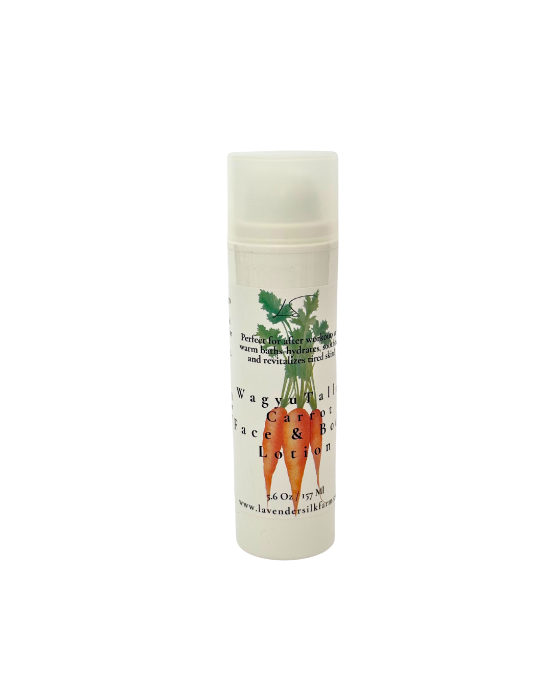 Wagyu Tallow Carrot Face & Body Lotion.